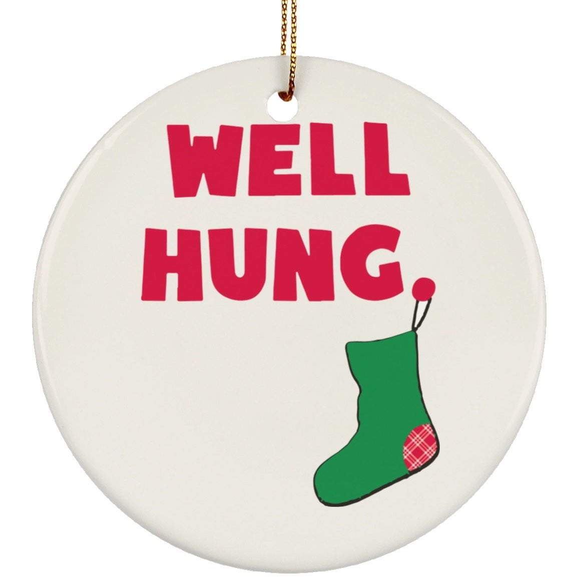 Housewares - WELL HUNG Christmas Ceramic Circle Ornament