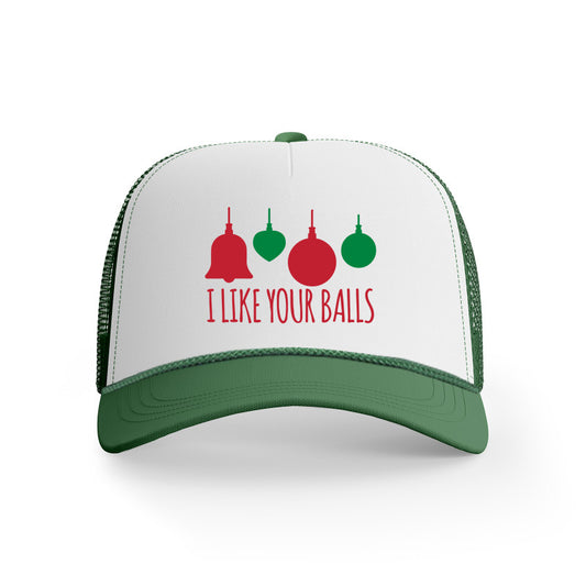 I Like Your Balls Christmas Trucker Hat