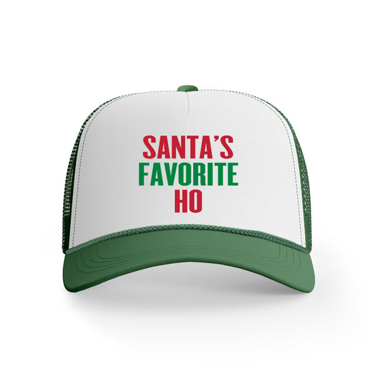 Santa's Favorite Ho Basic Christmas Trucker Hat