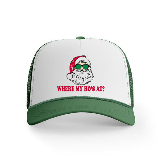 Where My Ho's At Christmas Trucker Hat
