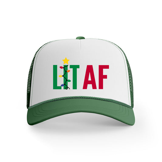 Lit Af Christmas Trucker Hat