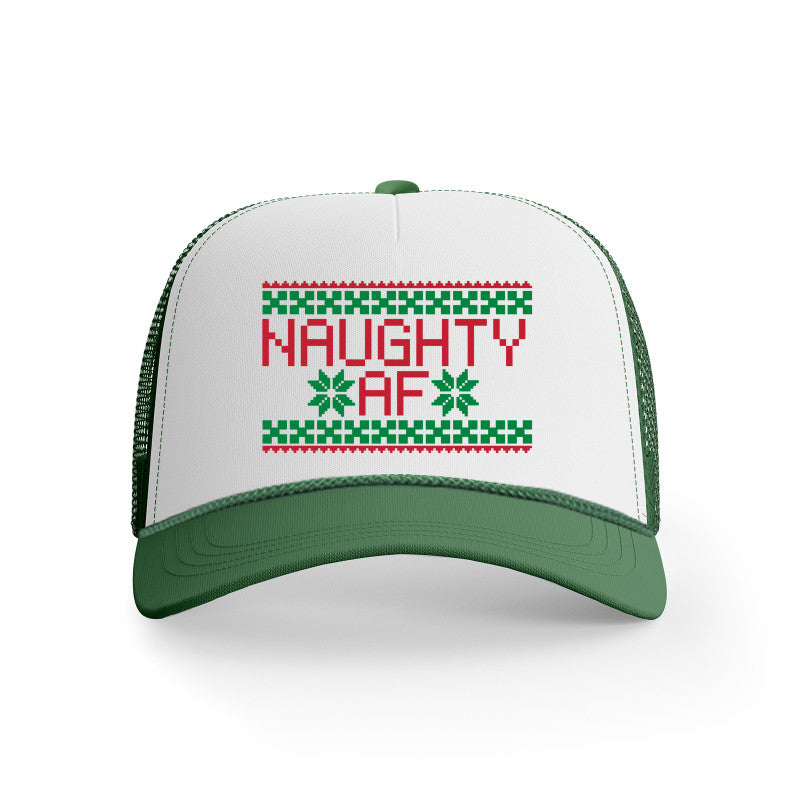 Naughty Af Christmas Trucker Hat