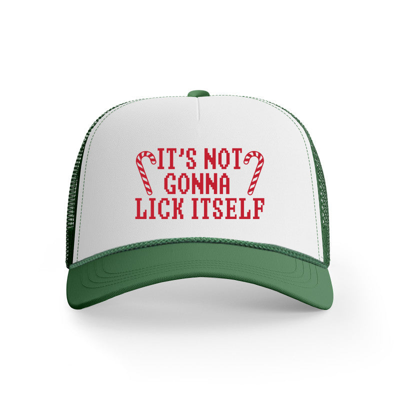 It's Not Gonna Lick Itself Christmas Trucker Hat
