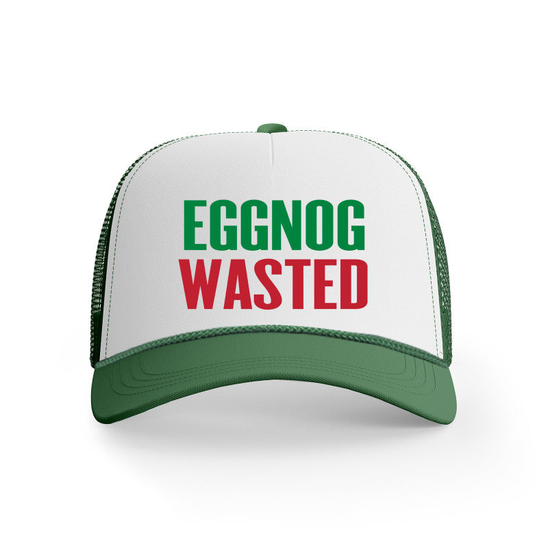 Eggnog Wasted Christmas Trucker Hat
