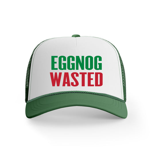 Eggnog Wasted Christmas Trucker Hat