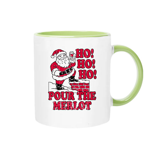 Pour The Merlot Christmas Coffee Mug