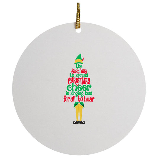 Christmas Cheer Christmas Ceramic Circle Ornament