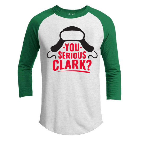 You Serious Clark Premium Christmas Raglan
