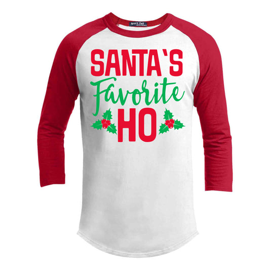 Santa's Favorite Ho Premium Christmas Raglan