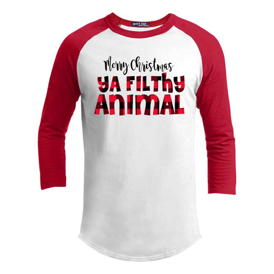 Filthy Animal Premium Christmas Raglan