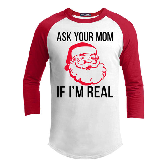 Ask Your Mom Premium Christmas Raglan