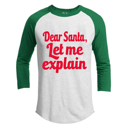 Let Me Explain Premium Youth Christmas Raglan