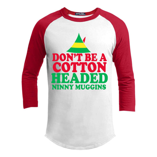 Cotton Headed Ninny Muggins Premium Youth Christmas Raglan