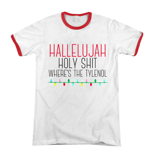 Hallelujah Premium Christmas Ringer T-shirt